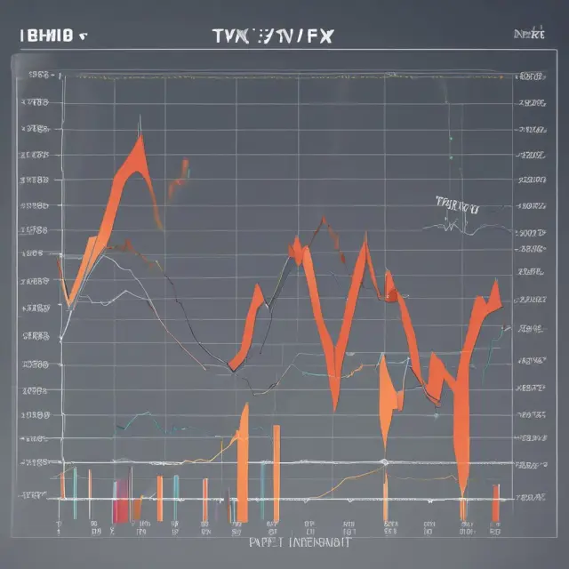 Chart displaying four elements representing IRX (13-week T-bill yields), FVX (5-year Treasury yields), TNX (10-year Treasury yields), and TYX (30-year Treasury bonds).