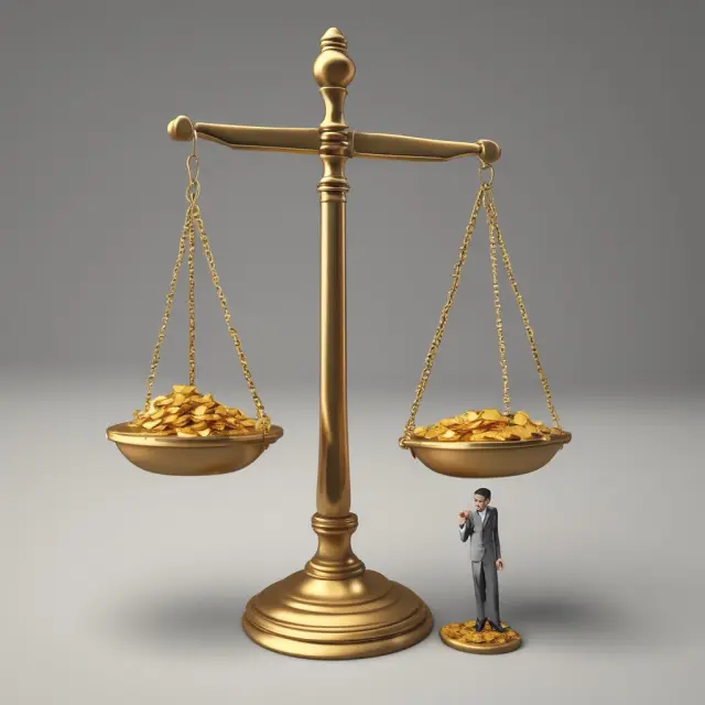 A golden scale with borrower