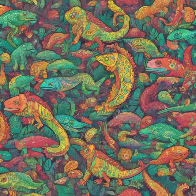 A callable bond symbolized by a chameleon that changes colors to represent fluctuating interest rates