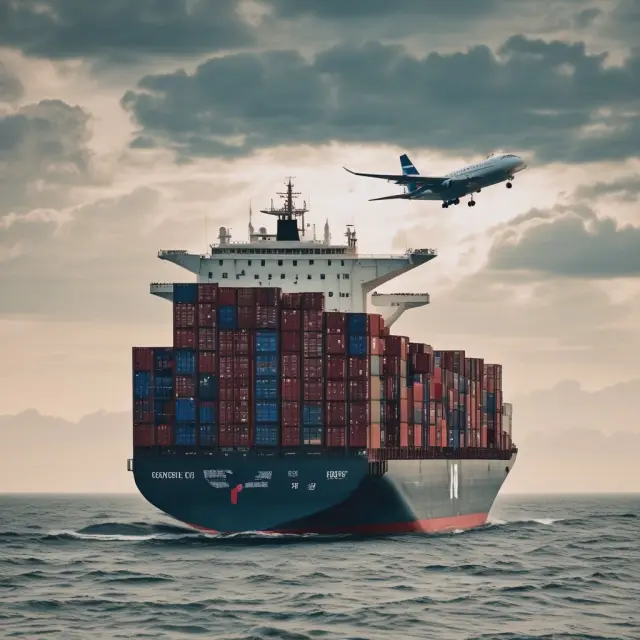 Two sailing vessels navigating through choppy waters with a jettisoned cargo container floating nearby, emphasizing the significance of adherence to York Antwerp Rules in maritime commerce.