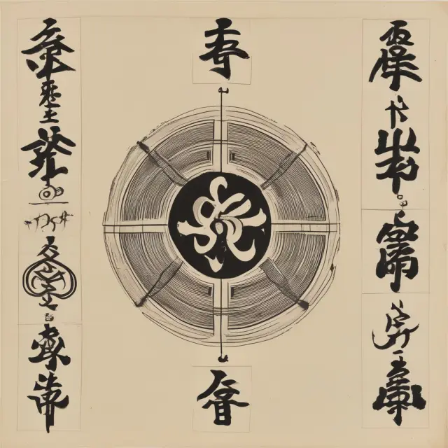 An image of a Japanese scroll displaying the German GmbH and Yugen Kaisha symbols intertwined, representing their shared influences on each other.