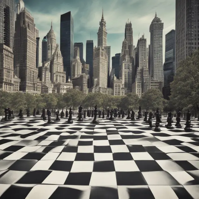 An urban landscape showcasing the divide between yuppies and the masses, symbolizing controversy and criticism.
