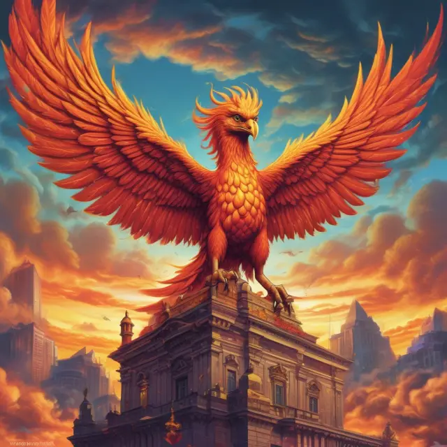 A phoenix emerging from mortgage flames represents Z-bonds