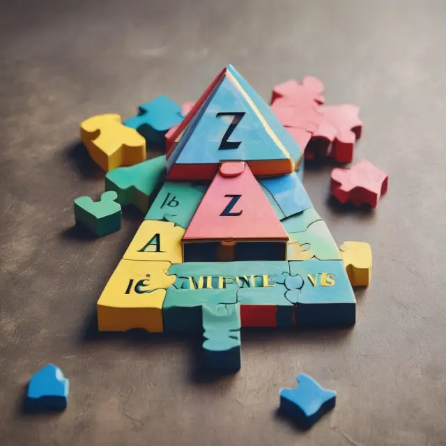 Three puzzle pieces representing stock options, grants, and Z-shares in a balanced triangle, illustrating their distinct benefits and roles in employee compensation