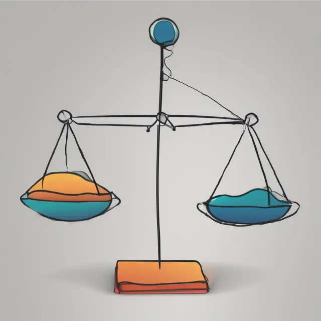 Two connected scales weighing different values represent the pre-intervention and post-intervention samples in a paired difference test.