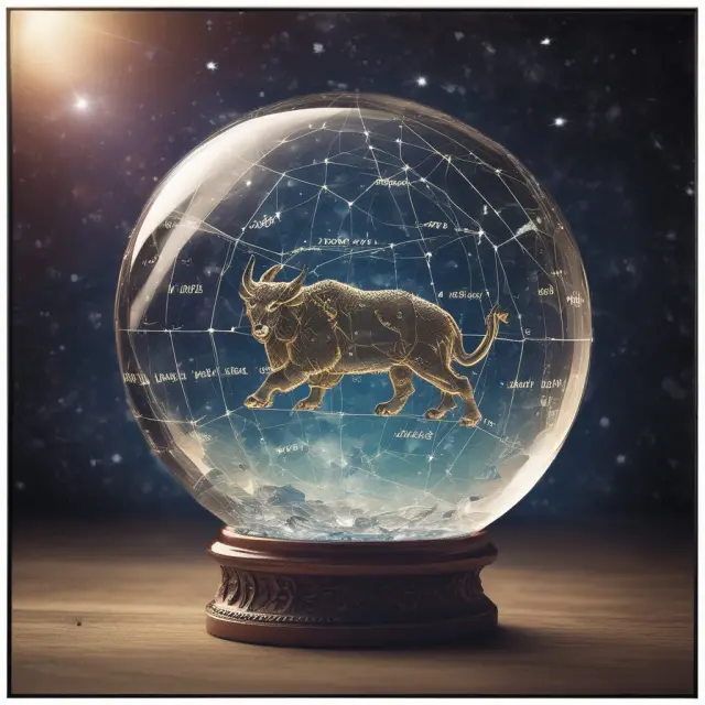 Zodiac signs surround a crystal ball, representing various industries. The ball reveals stock market data, earnings estimates, and Zacks Investment Research reports.
