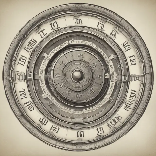 Zodiac wheels morphing into index funds, representing the shifting investment focus through different stages of life.