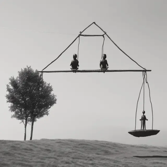 A seesaw with a ball representing Zacks Lifecycle Indices balancing the risks and returns throughout retirement.