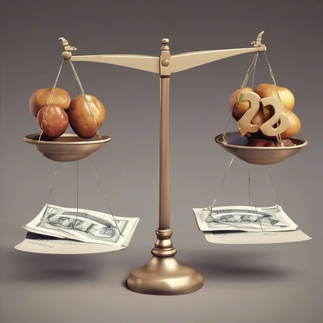 A balanced scale representing zero-based budgeting tools versus traditional methods, emphasizing cost savings