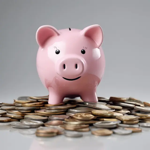 Central bank gavel shattering a piggy bank, depicting negative rates
