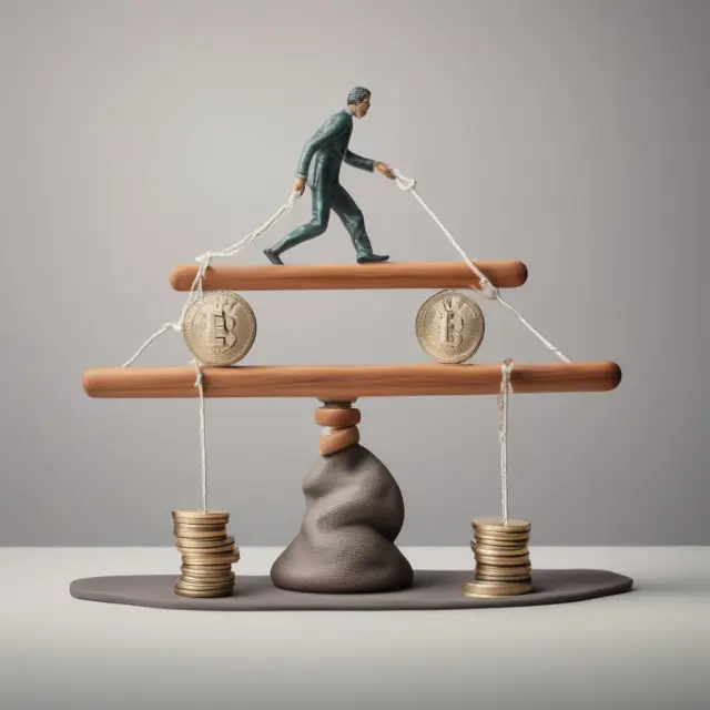 A divergent seesaw balances positive and negative interest rate coins, illustrating zero-bound