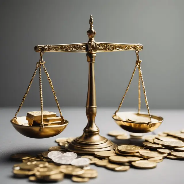 Gold scales balanced between physical and digital currency representing the implications of negative interest rates on investors
