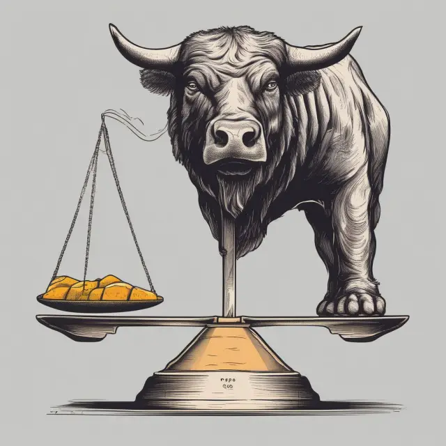 Scale with a bull representing long positions and a bear for short positions, demonstrating zero-cost trading strategies.