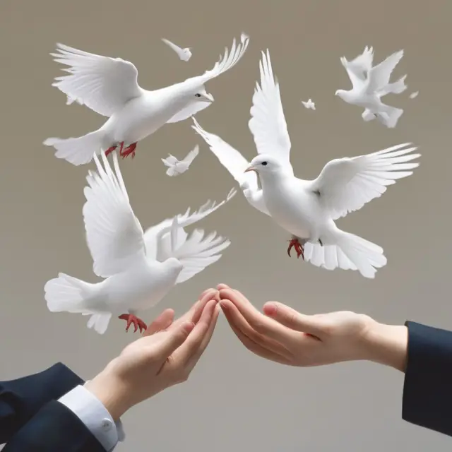 Two hands releasing doves representing zero-cost strategies, offering freedom from investment costs and risks
