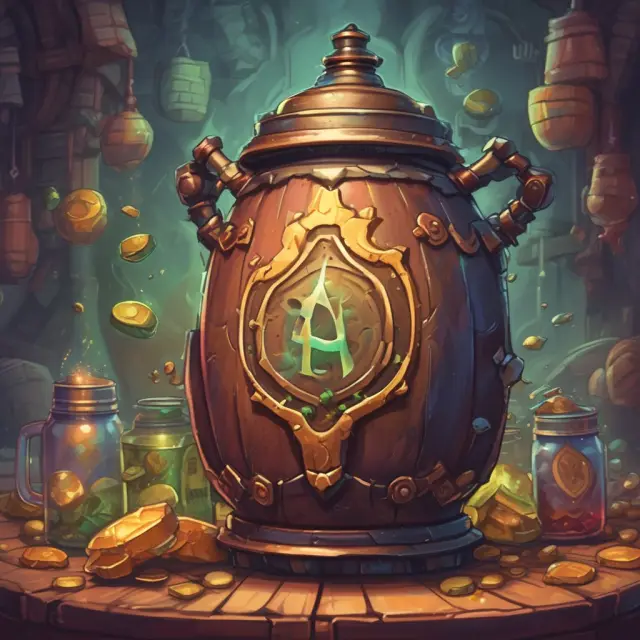An alchemist in a lab prepares an elixir for inflation protection using a mortar and pestle, blending zero-coupon swaps with various inflation indices.