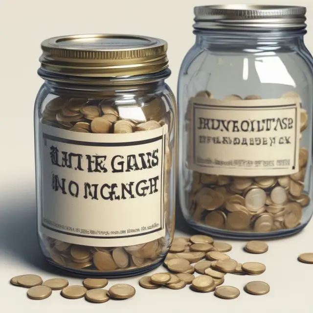 Zero-coupon mortgage bond with imputed interest and capital gain taxes illustrated as money in a jar.