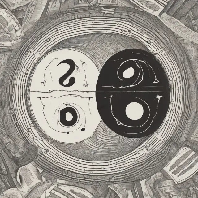 A visualization of Zero-Coupon Convertibles as the blend of a yin yang symbol, representing both fixed income and equity aspects