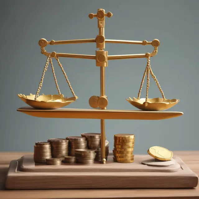 Golden zero-coupon coin on abacus scale, symbolizing tax considerations in investing