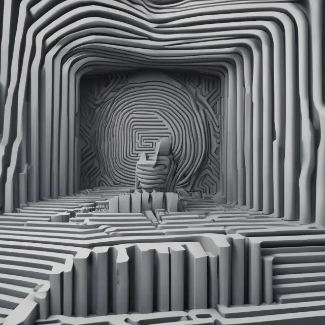 An intricate maze symbolizes the complex ethical dilemmas surrounding zero-day attacks. Marketplaces represent white, grey, and black markets where vulnerabilities are bought, sold, and exchanged.
