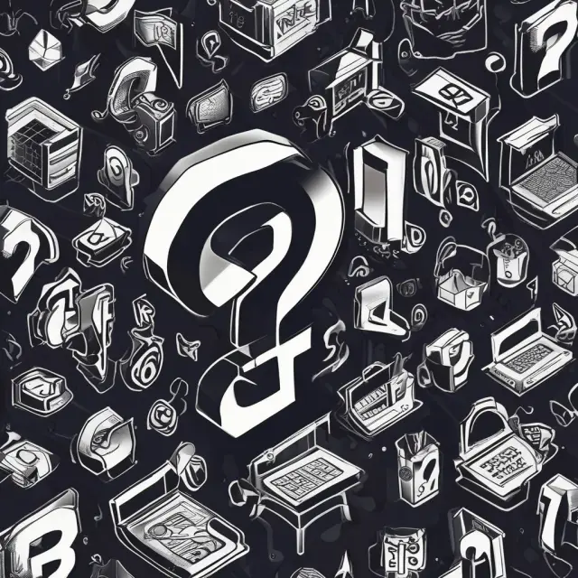 Zero-day attack represented as a question mark in a dark marketplace, symbolizing the uncertainties and risks associated with this elusive threat.