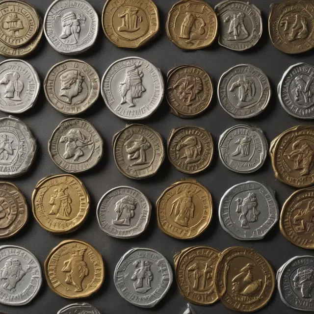 Image of various zero-dividend preferred stocks represented as ancient coins, emphasizing their individuality and potential for growth