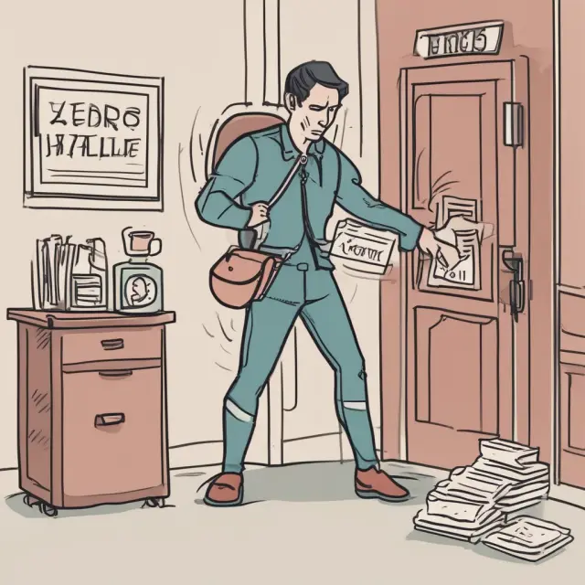 Image of a thief attempting to steal from a shielded wallet, but being prevented due to zero liability policy. Quick reporting illustrated with a clock and hand