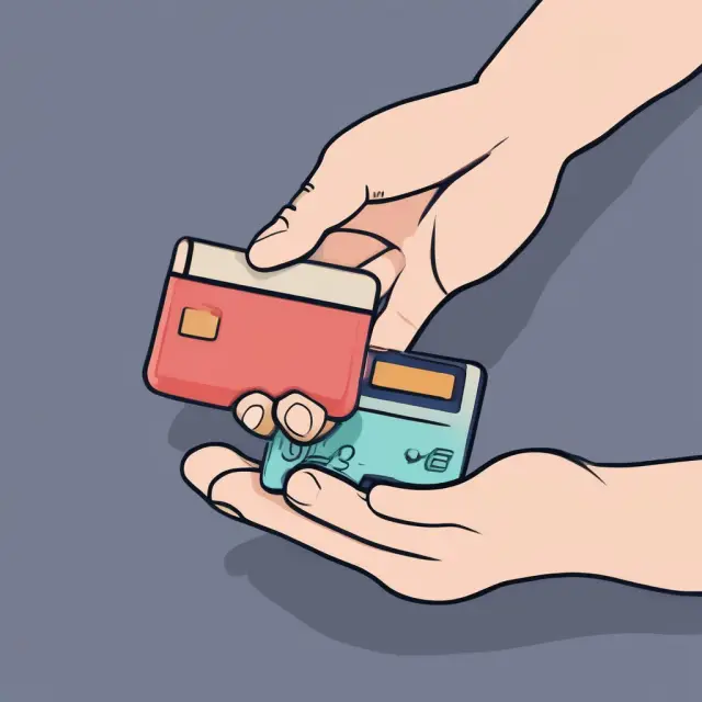 Hand with shield over cards: Zero Liability Policy protection for credit and debit cards