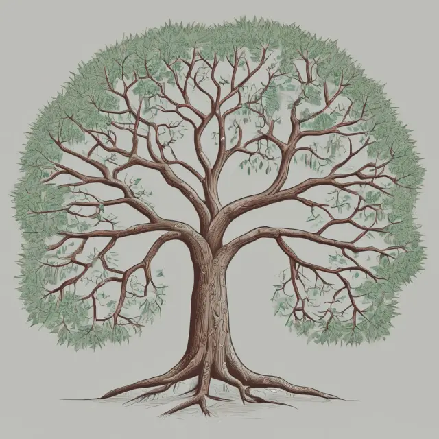 Visualization of a binary tree illustrating the 