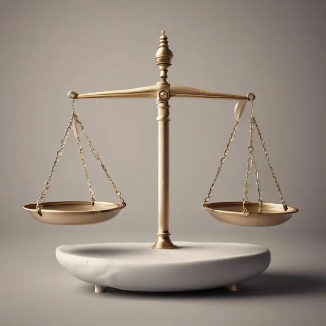 Scale comparing the benefits and risks of personal loans, home equity lines of credit (HELOCs), and zero-percent financing. Wisdom holds the scale, symbolizing informed decision making.