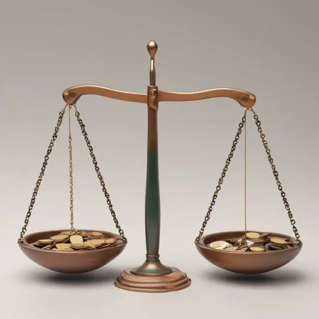 Scales tipping towards zero-percent financing but ultimately balanced by traditional credit, symbolizing financial prudence.
