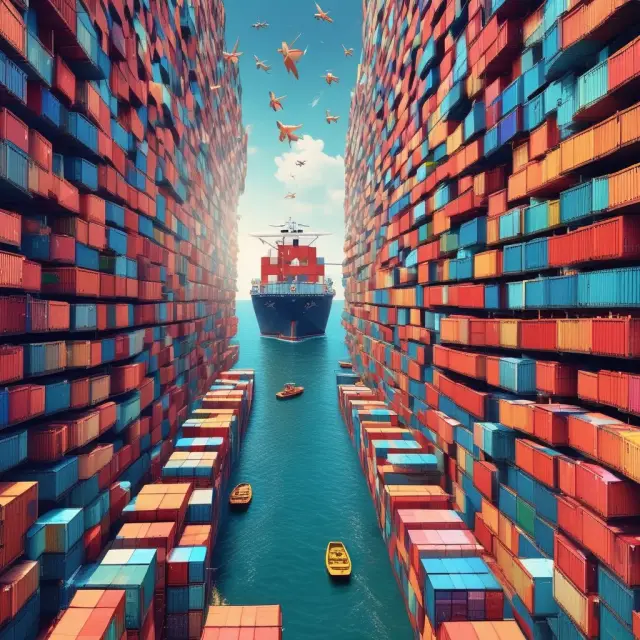 An image representing zero-rated goods flowing through international waters, emphasizing their exemption from Value-Added Tax (VAT) during exports and import/export transactions.