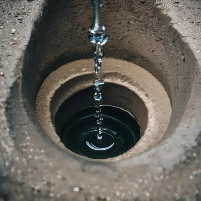 Water droplet falling into a sewer, representing the concept of zero-rated goods in economy
