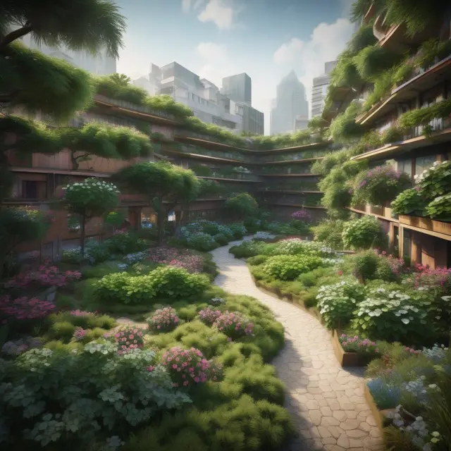 Enterprise zone as a garden with challenges represented by storms, competing weeds, and required maintenance.