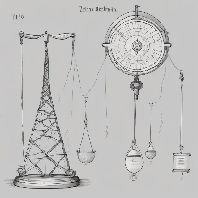 An intricate pendulum representing zero ticks in Exxon Mobil