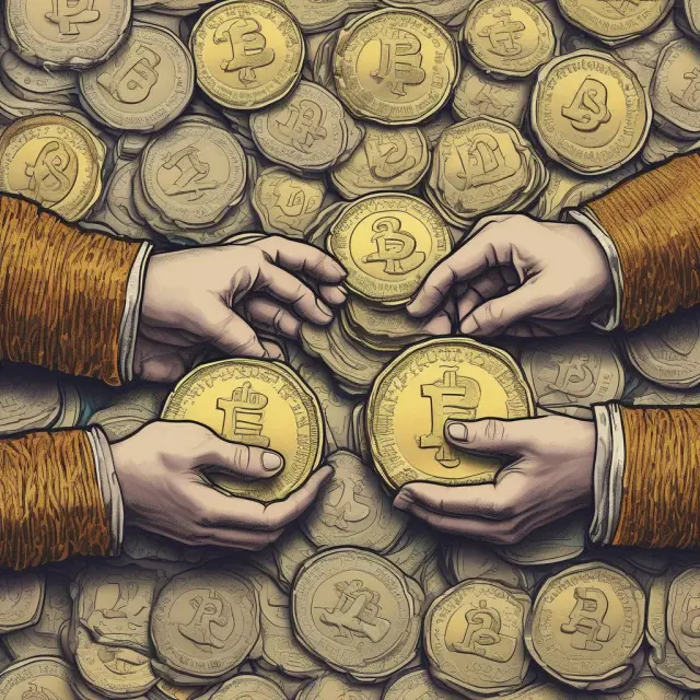 Golden coins changing hands at the bid and ask sides, representing historical zero plus tick trades in finance.