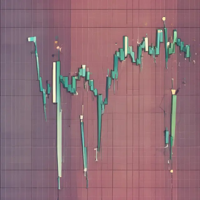 Zig Zag indicator calculating shifts in stock trends with straight lines