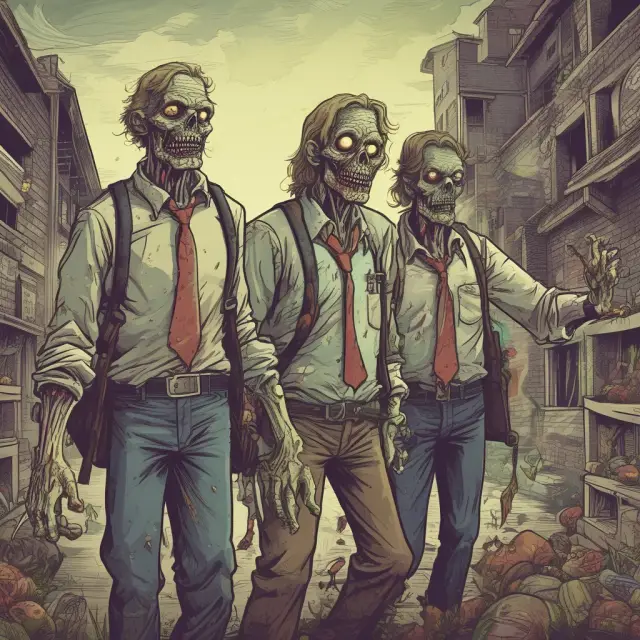 A trio of determined investors triumphantly overcoming challenges posed by forgotten debts