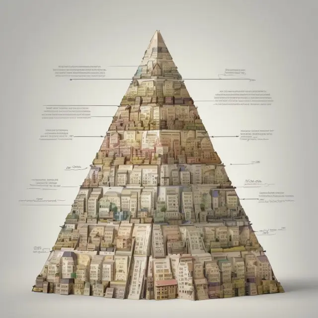 Pyramid of MBS representing CMO structure, with Z-tranche atop for its crucial role