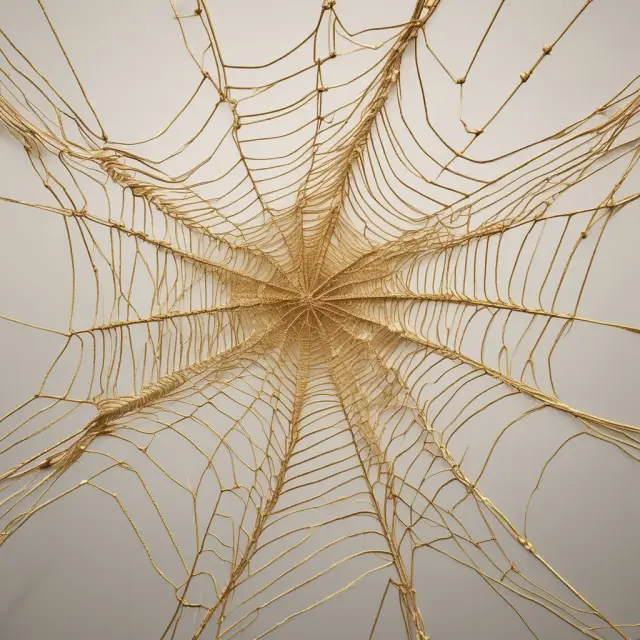 A golden thread intertwines with a spiderweb, symbolizing Interstate Appraisal Services